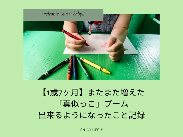 【1歳7ヶ月】またまた増えた「真似っこ」ブーム｜出来るようになったこと記録